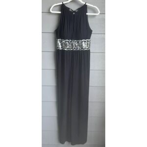 R&M Richards Romper Pants Black Size 8 Cocktail Crepe Chiffon Guest Party Event